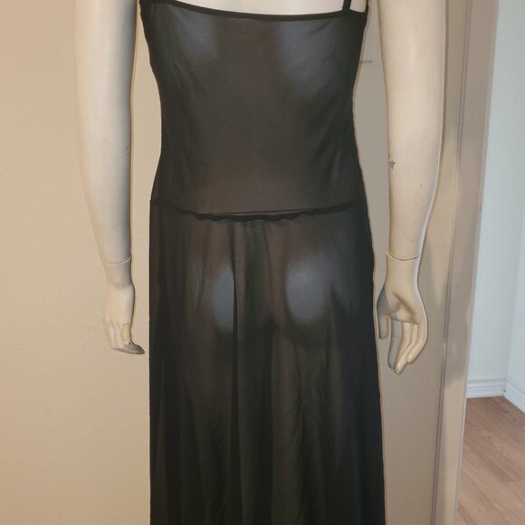 Delicates Black Lace Top Vintage Nightgown Sheer || GUC || Small - Picture 10 of 15